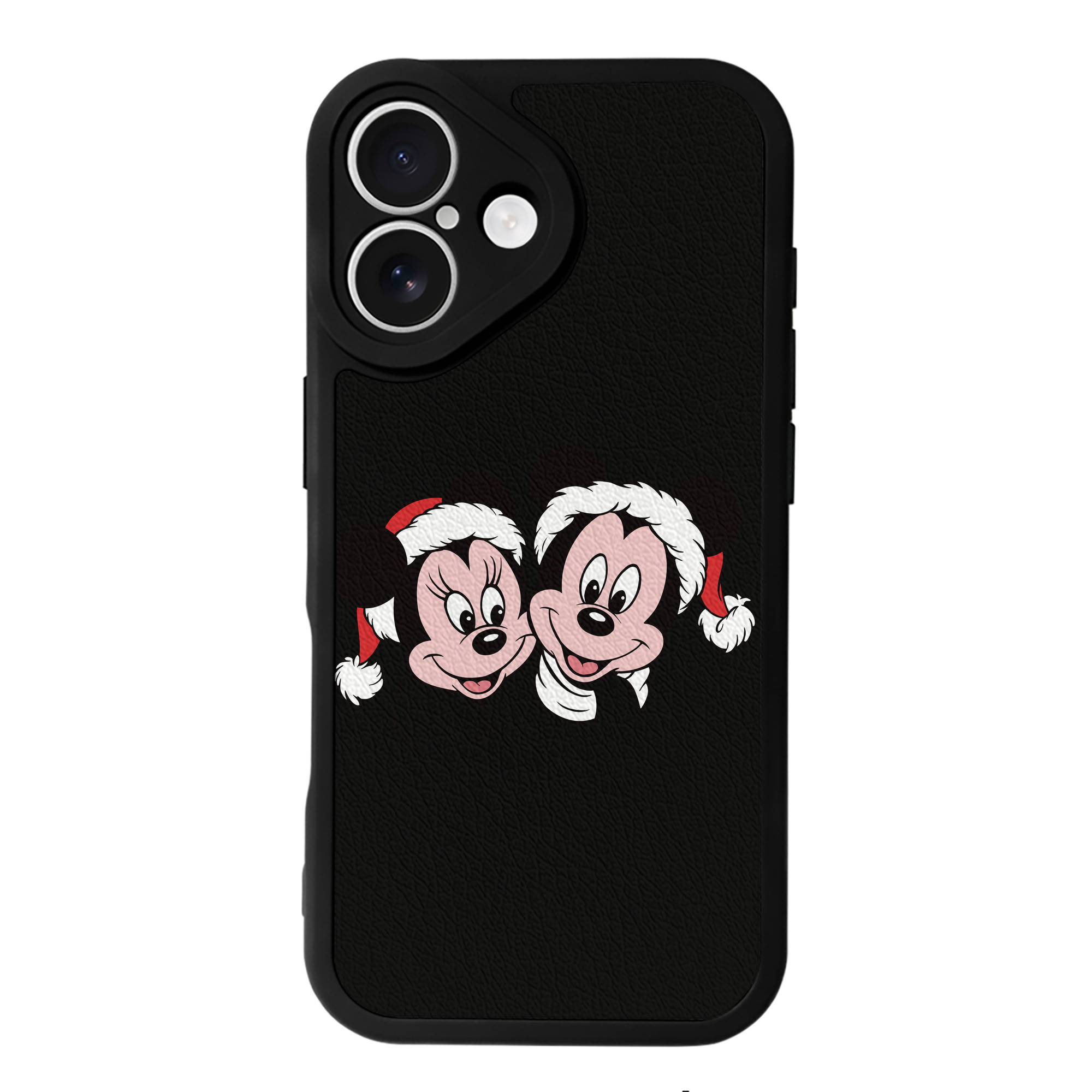 （画像用） ミッキーマウス Mickey Mouse 【iPhone 16シリーズ対応】シリコンスマホケース（レザー調） 材質：シリコン